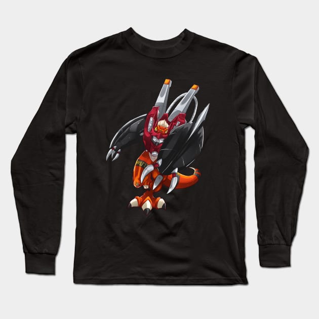 wargrowlmon fanart Long Sleeve T-Shirt by DigiTeeshrit